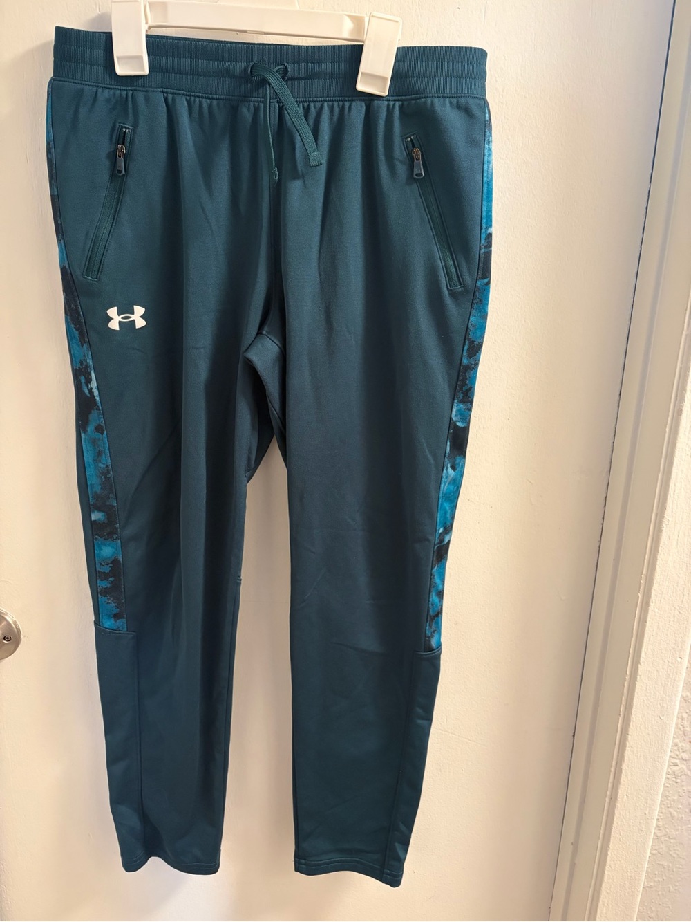 Under Armour Teal Joggers with Blue Accent Panels - Kids